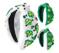 St Patrick's Day Headband Irish Rhinestone Shamrock Styling Tool