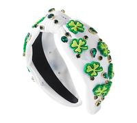 St Patrick's Day Headband Rhinestone Irish Knotted Accessories