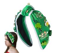 St. Patrick's Day Headband | Styling with Rhinestone in the Shape of a Clover | Women's Headband for St. Patrick's Day - Make Up Daily Use Girls Women Parties Christmas