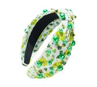St Patrick's Day Headbands for Women | Knotted Clover Headband,St Patrick's Day Headbands Irish Green Shamrock Knotted Hair Accessories for Women Girls