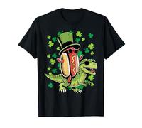St Patricks Day Hotdog Trex Dino Toddler Boys Kids Youth T-Shirt