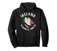 St. Patrick's Day IRELAND IS CALLING & I MUST GO Irish Flag Pullover Hoodie