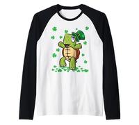 St Patricks Day Irish American Adorable Love Turtle Raglan Baseball Tee