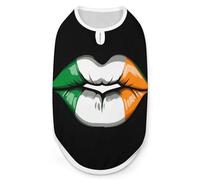 St.Patricks Day Irish Flag Lips Dog Clothes Printed Pet Shirts Summer Vest T-Shirt Sweatshirt for Small Dogs Cats XL