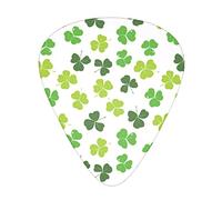 St Patricks Day Irish Lucky Shamrock Thin Medium And Heavy Gauge Guitar Picks For Bass Electric Acoustic Guitars (12 Count)