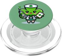 St Patrick's Day Irish Nurse Stethoscope Cute Shamrock Nurse PopSockets PopGrip for MagSafe