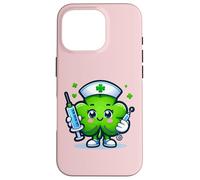 St Patrick's Day Irish Shamrock Nurse Scrub Top Women Nurses Case for iPhone 16 Pro