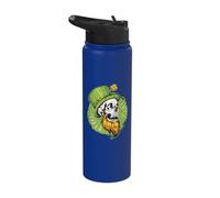 St. Patricks Day Irish Skull Beard Goblin Stainless Steel Insulated Water Bottle
