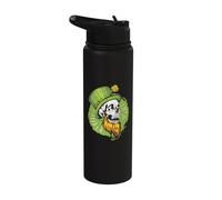 St. Patricks Day Irish Skull Beard Goblin Stainless Steel Insulated Water Bottle