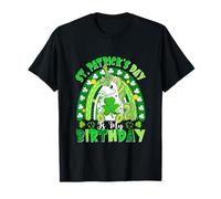 St. Patrick's Day is My Birthday Unicorn Shamrocks Rainbow T-Shirt