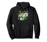 St Patricks Day Karate Leprechaun Martial Arts Kick Fighter Pullover Hoodie