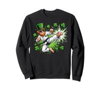 St Patricks Day Karate Leprechaun Martial Arts Kick Fighter Sweatshirt