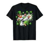 St Patricks Day Karate Leprechaun Martial Arts Kick Fighter T-Shirt