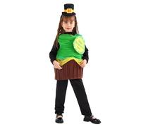 St. Patrick's Day Kids Performance Costume Irish National Folk Dress Childrens Party Cosplay Carnival Irish Attire For Festive Events Shows(Green, S)