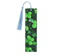 St Patricks Day Leaves Printed Metal Bookmarks M - Sky Blue Lightweight Aluminium Book Marker for Books, Journals & Gifts, Ideal Book Lovers, Holiday Decor & Crafts