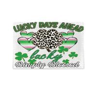 St. Patrick's Day Leopard Print Clover Lucky Blessed Jigsaw Puzzle for Adults Friends Family Activity Nights Gifts 500 Piecing