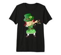 St. Patrick's Day Leprechaun Dabbing Girl Irish Kids, Womens Premium T-Shirt