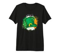 St. Patricks Day Leprechaun Hat Irish Flag Shamrock Premium T-Shirt