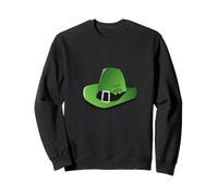 St. Patrick's Day Leprechaun Hat with Four Leaf Clover Sweatshirt