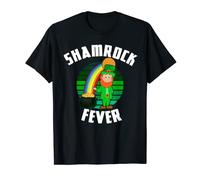 St Patricks Day Leprechaun Pot & Rainbow Shamrock Fever Padd T-Shirt