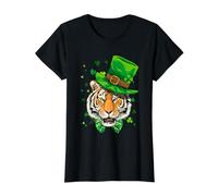 St Patrick's Day Leprechaun Tiger Shamrock Tiger Lover Irish Value Graphic T-Shirt