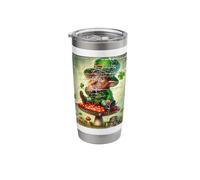 St Patricks Day Leprechaun Toadstool Irish Green Stainless Steel Insulated Tumbler