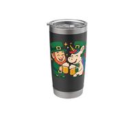 St. Patrick's Day Leprechaun & Unicorn Beer Cheer Stainless Steel Insulated Tumbler