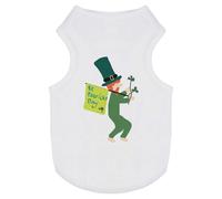 'St Patrick's Day Leprechaun With His Flag' Pet Dog/Cat T-Shirt (PT00145256)