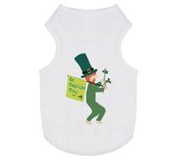 'St Patrick's Day Leprechaun With His Flag' Pet Dog/Cat T-Shirt (PT00145259)