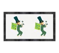 'St Patrick's Day Leprechaun With His Flag' Pet Feeding Mat (PM00027621)