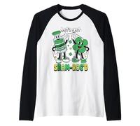 St Patricks Day Lets Get Sham Rocd ICU Nurse Life Nursing Raglan Baseball Tee
