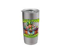 St Patricks Day Lets Pour Some Mischief St Pattys Day Stainless Steel Insulated Tumbler