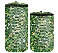 St. Patrick's Day Lucky Green Clover Shoe Wash Bag Sneakers Washing Machine Bag Pack of 2 Shoe Mesh Laundry Bag Tennis Shoe Washing Bag, St. Patrick's Day Lucky Green Clover, One Size, Modern