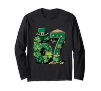 St Patrick's Day Lucky Number 67 Shamrock Pot of Gold Long Sleeve T-Shirt