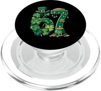 St Patrick's Day Lucky Number 67 Shamrock Pot of Gold PopSockets PopGrip for MagSafe
