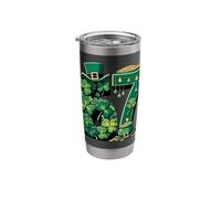 St Patrick's Day Lucky Number 67 Shamrock Pot of Gold Stainless Steel Insulated Tumbler