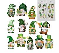 St. Patrick's Day Magnetic Sticker - St. Magneti For St. Patrick's Day Refrigerator, Green Patrick Gnome Magnetic Stickers Magnets | For Garage For Irish Holidays - 12 M