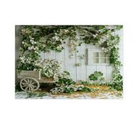 St.Patrick's Day Mason Jar Jigsaw Puzzles for Adults 300 Piece, Spring Farmhouse Rustic Wooden Puzzles, Shamrock Pattern Decor for Home Entertainment