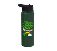 St Patricks Day Most Likely to Start the Shenanigans Stainless Steel Insulated Water Bottle
