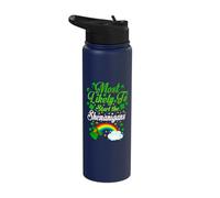 St Patricks Day Most Likely to Start the Shenanigans Stainless Steel Insulated Water Bottle