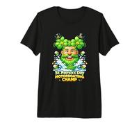 St Patricks Day Motorboating Champ Leprechaun Beer Boat Lake Premium T-Shirt