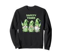 St Patricks Day Nurse Gnomes Safety Third Medical Humor Sweatshirt