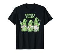 St Patricks Day Nurse Gnomes Safety Third Medical Humor T-Shirt