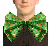 Jumbo Irish Shamrock Bow Tie - 30cm x 18cm Green Bow Tie - Perfect for Irish Sporting Events, St. Patrick’s Day, Fancy Dress, Themed Parties, and Celebrations - Pack of 1