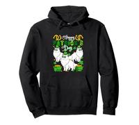 St. Patrick's Day Persian Cats Shamrocks Coins Irish Owner Pullover Hoodie