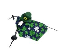 St Patrick's Day Pet Costume, Cloak and Hat | Holiday Party Outfit for Hamsters | Irish Festival Cosplay Costume, Small Animal Suit for Lizard Hamster Leopard Gecko
