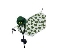 St. Patrick's Day Pet Costume, Cloak and Hat, Puppy Bandanas and Bowler Hat - Irish Festival Cosplay Costume, Small Animal Suit for Lizard Hamster Leopard Gecko