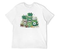 St Patricks Day Pickle Mens Graphic T Shirts Vintage Soft Ring-Spun Cotton Cool Novelty Tees Casual Streetwear Top