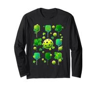 St Patricks Day Pickleball Shamrock Paddle Irish Pride Long Sleeve T-Shirt