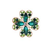 St Patricks Day Pins and Brooches for Women Men Classic Enamel Crystal Clover St Patricks Day Brooch Simple Delicate Shamrock Four Leaf Clover Brooch Pin Charm St Patricks Day Brooches for Women Men
